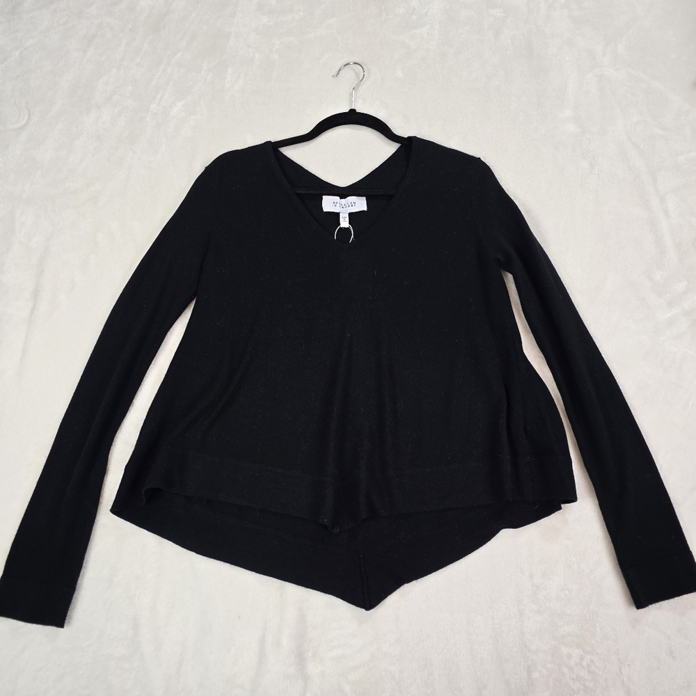 DEREK LAM Ventura Wool Blend V-neck Sweater In Black Size xs